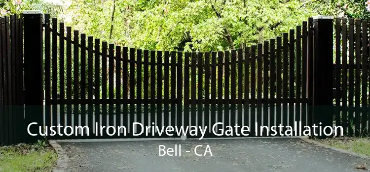 Custom Iron Driveway Gate Installation Bell - CA