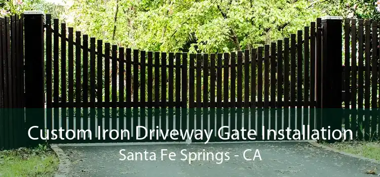 Custom Iron Driveway Gate Installation Santa Fe Springs - CA