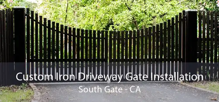 Custom Iron Driveway Gate Installation South Gate - CA