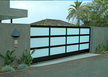 Custom Glass Driveway Gate Installation in Acton