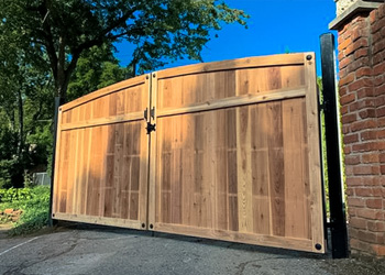 Custom Wood Driveway Gate Installation in Escondido